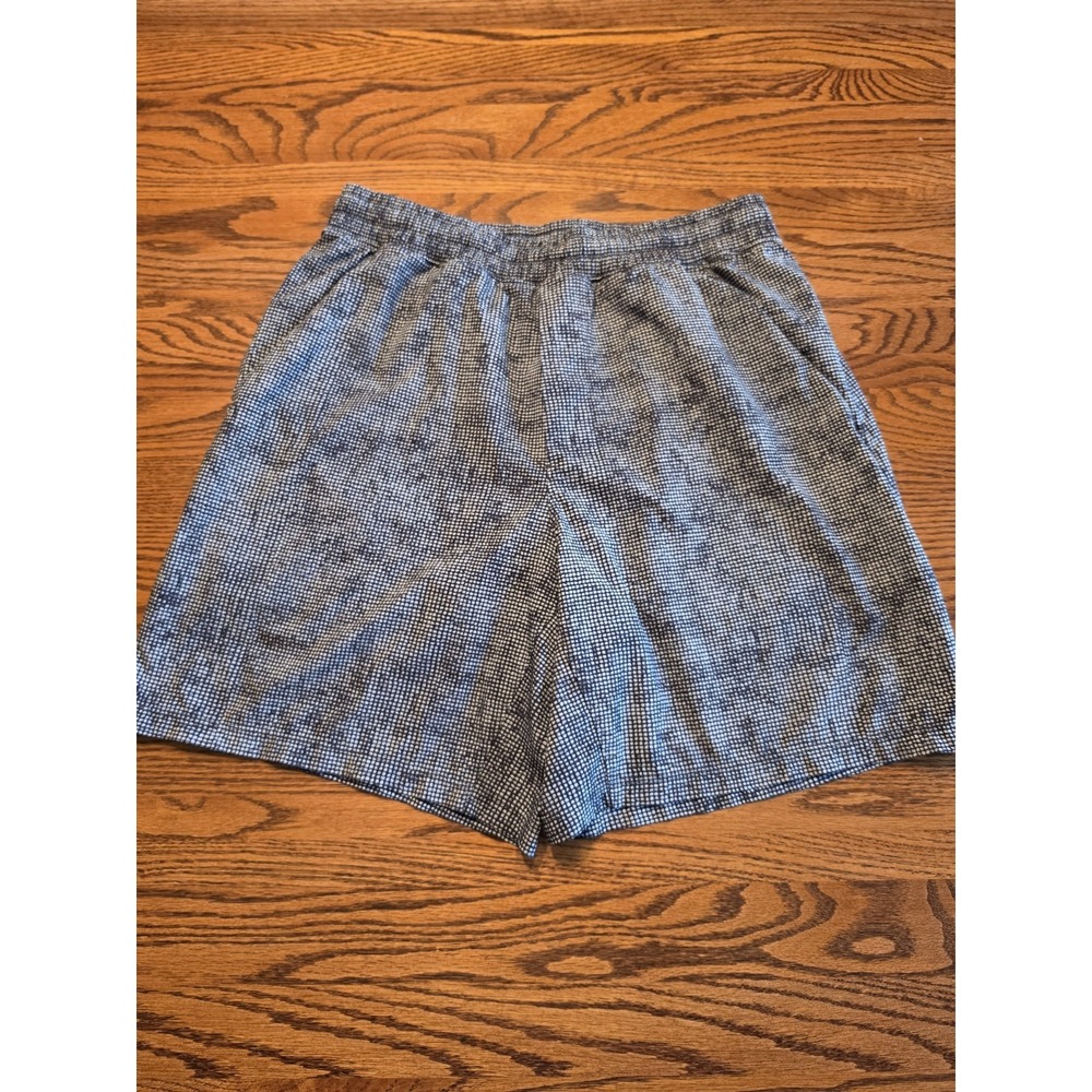Lululemon Pace Breaker Shorts Mens Medium Gray Geo Lined Performance Gym 7"